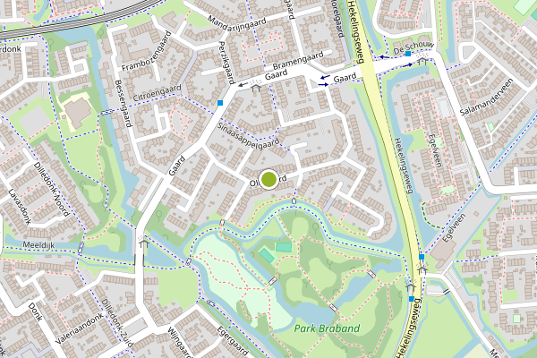 Ambulance-melding op Olijfgaard, Spijkenisse op 31 juli, kaart-overzicht