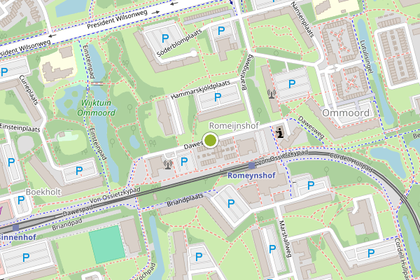 Ambulance-melding op Dawesweg, Rotterdam op 31 juli, kaart-overzicht