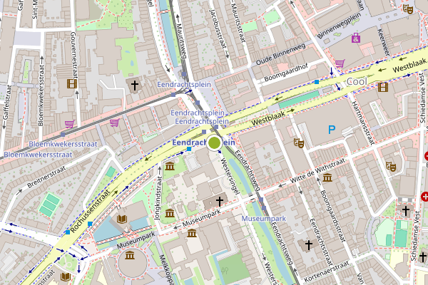Ambulance-melding op Westersingel, Rotterdam op 31 juli, kaart-overzicht