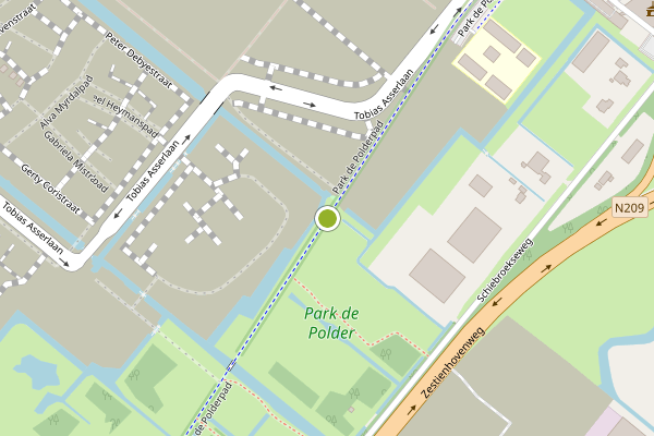 Ambulance-melding op Park de Polderpad, Bergschenhoek op 31 juli, kaart-overzicht
