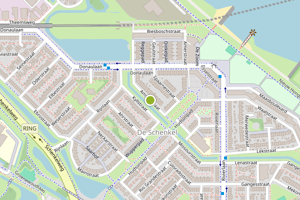 Ambulance-melding op Amstelstraat, Spijkenisse op 31 juli, kaart-overzicht