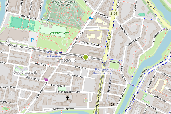 Ambulance-melding op Pijperstraat, Rotterdam op 1 augustus, kaart-overzicht