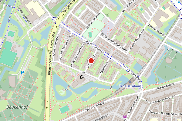 Brandweer-melding op Schaperlaan, Schiedam op 1 augustus, kaart-overzicht