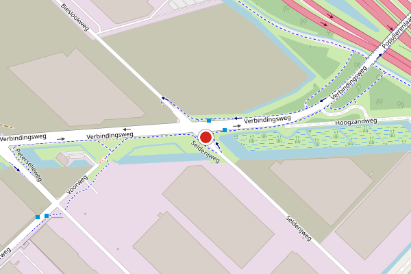 Brandweer-melding op Selderijweg, Ridderkerk op 18 mei, kaart-overzicht