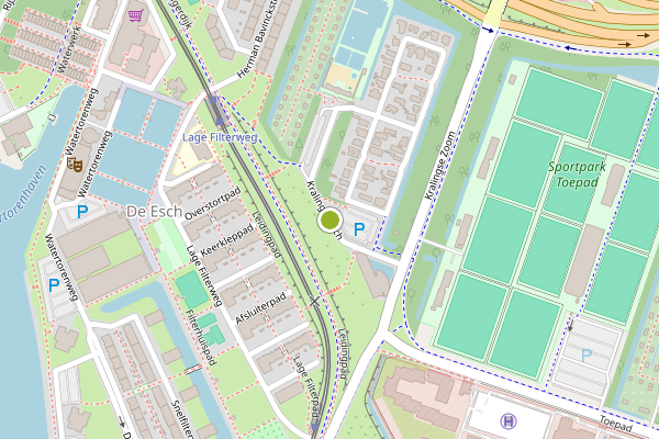 Ambulance-melding op Kralinger Esch, Rotterdam op 1 augustus, kaart-overzicht