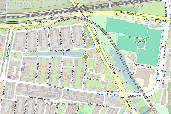 Ambulance-melding op Brigantijnstraat, Rotterdam op 1 augustus, kaart-overzicht