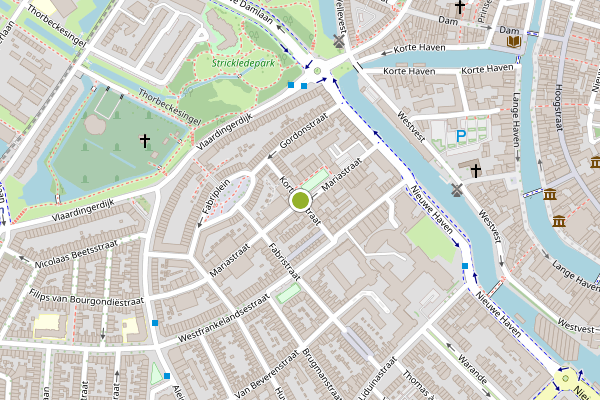 Ambulance-melding op Kortlandstraat, Schiedam op 1 augustus, kaart-overzicht