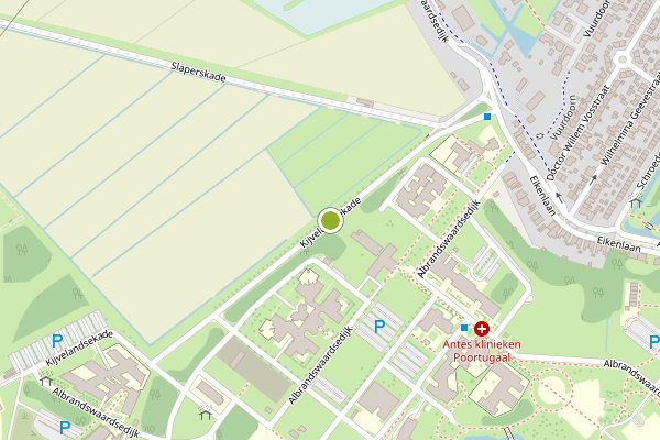 Ambulance-melding op Kijvelandsekade, Poortugaal op 19 mei, kaart-overzicht