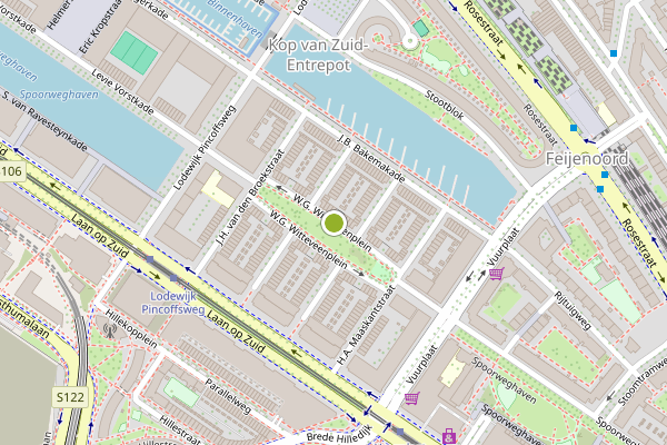 Ambulance-melding op W.G. Witteveenplein, Rotterdam op 1 augustus, kaart-overzicht