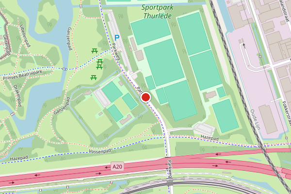 Brandweer-melding op Parkweg, Schiedam op 1 augustus, kaart-overzicht