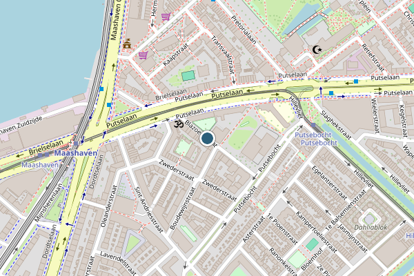 Politie-melding op Blazoenstraat, Rotterdam op 1 augustus, kaart-overzicht