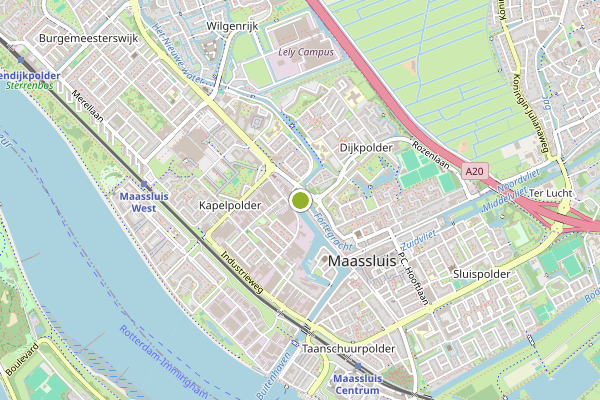 Ambulance-melding op Maassluis op 1 augustus, kaart-overzicht