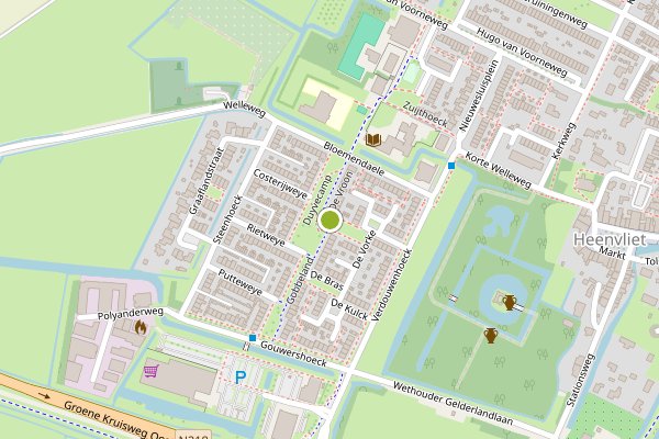 Ambulance-melding op De Vroon, Heenvliet op 1 augustus, kaart-overzicht