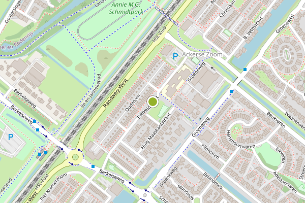 Ambulance-melding op Rietveldstraat, Bergschenhoek op 1 augustus, kaart-overzicht