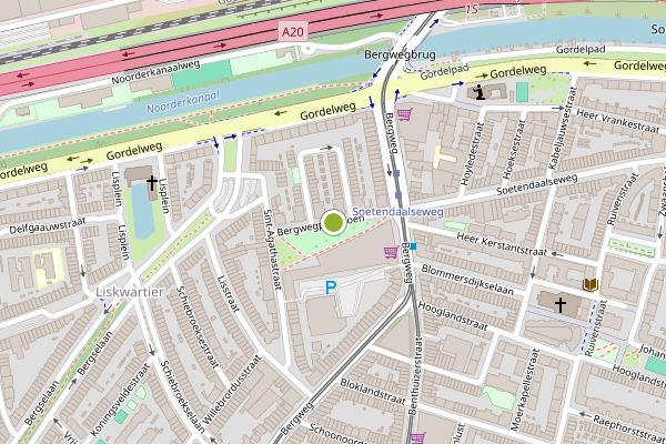 Ambulance-melding op Bergwegplantsoen, Rotterdam op 1 augustus, kaart-overzicht