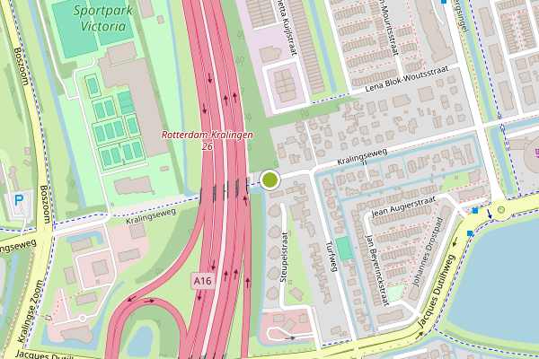 Ambulance-melding op Kralingseweg, Rotterdam op 1 augustus, kaart-overzicht