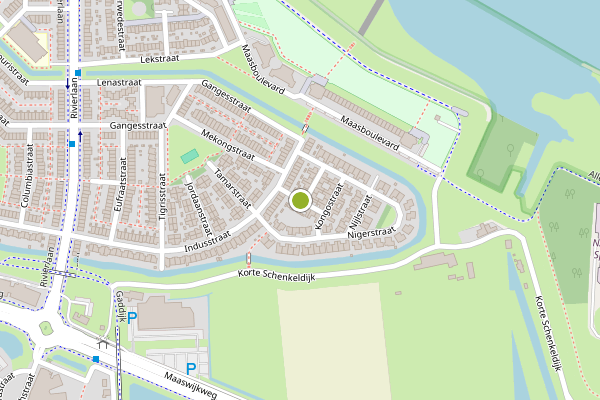 Ambulance-melding op Zambezistraat, Spijkenisse op 1 augustus, kaart-overzicht