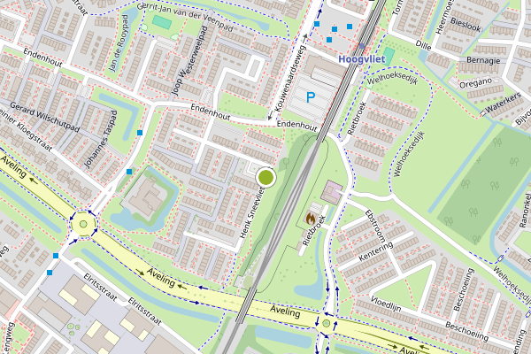 Ambulance-melding op Henk Sneevlietstraat, Hoogvliet op 1 augustus, kaart-overzicht
