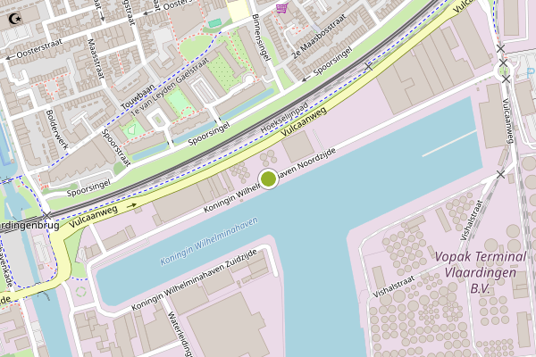 Ambulance-melding op Koningin Wilhelminahaven NZ, Vlaardingen op 1 augustus, kaart-overzicht