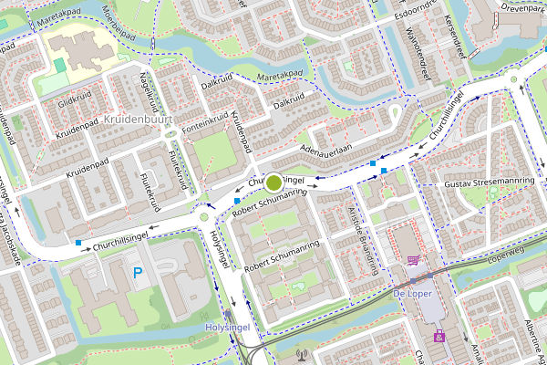 Ambulance-melding op Churchillsingel, Vlaardingen op 1 augustus, kaart-overzicht