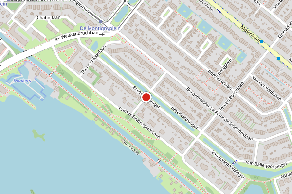Brandweer-melding op Breedveldsingel, Rotterdam op 1 augustus, kaart-overzicht