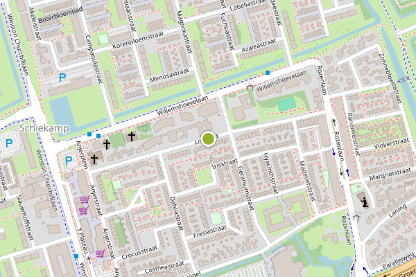 Ambulance-melding op Lisstraat, Spijkenisse op 1 augustus, kaart-overzicht