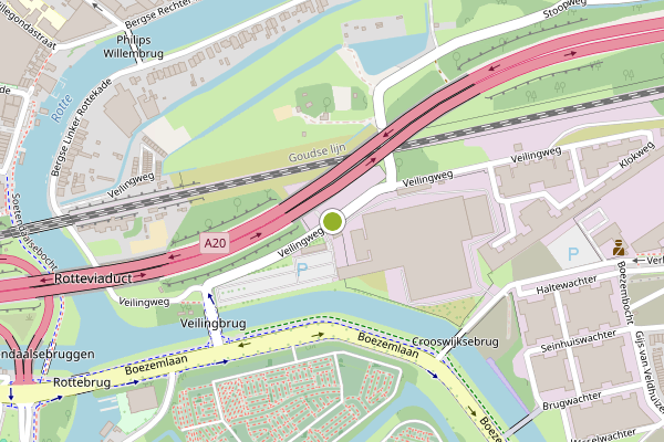 Ambulance-melding op Veilingweg, Rotterdam op 1 augustus, kaart-overzicht