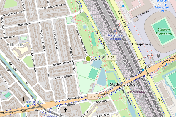 Ambulance-melding op West-Varkenoordseweg, Rotterdam op 1 augustus, kaart-overzicht