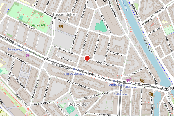 Brandweer-melding op Gijsingstraat, Rotterdam op 2 augustus, kaart-overzicht