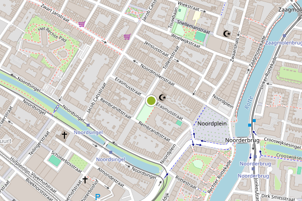 Ambulance-melding op Erasmusstraat, Rotterdam op 2 augustus, kaart-overzicht