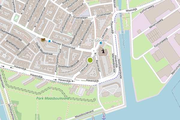 Ambulance-melding op Lekstraat, Schiedam op 2 augustus, kaart-overzicht