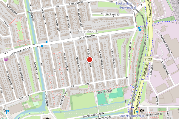 Brandweer-melding op Berkendaal, Rotterdam op 19 mei, kaart-overzicht