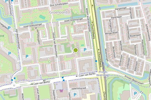 Ambulance-melding op Kor Kuilerstraat, Schiedam op 19 mei, kaart-overzicht