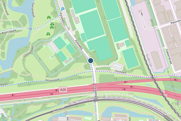 Politie-melding op Parkweg, Schiedam op 19 mei, kaart-overzicht