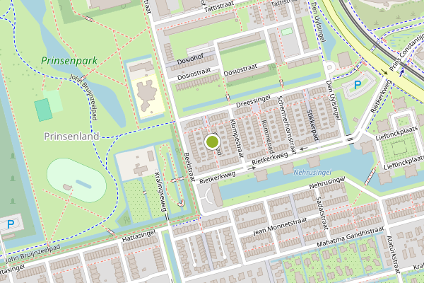 Ambulance-melding op Calspad, Rotterdam op 2 augustus, kaart-overzicht