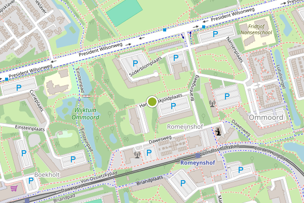Ambulance-melding op Hammarskjoldplaats, Rotterdam op 2 augustus, kaart-overzicht