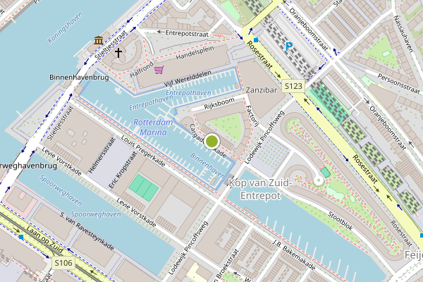Ambulance-melding op Cargadoorskade, Rotterdam op 2 augustus, kaart-overzicht
