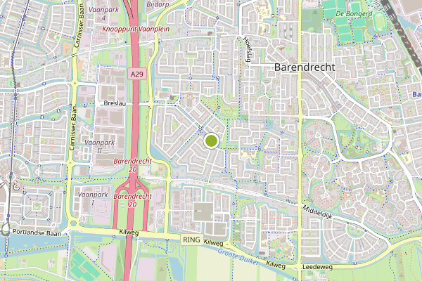 Ambulance-melding op Barendrecht op 2 augustus, kaart-overzicht