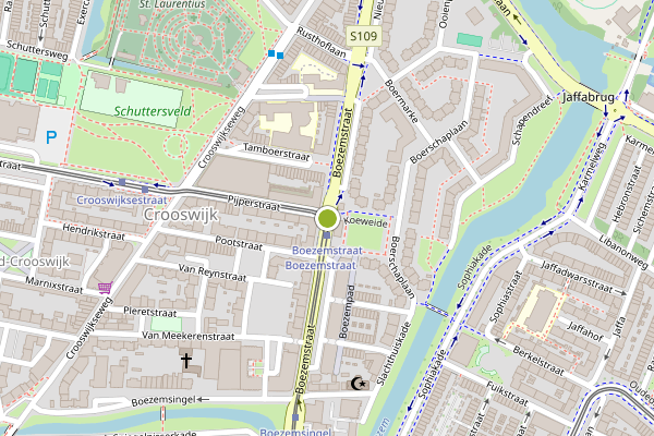 Ambulance-melding op Boezemstraat, Rotterdam op 2 augustus, kaart-overzicht
