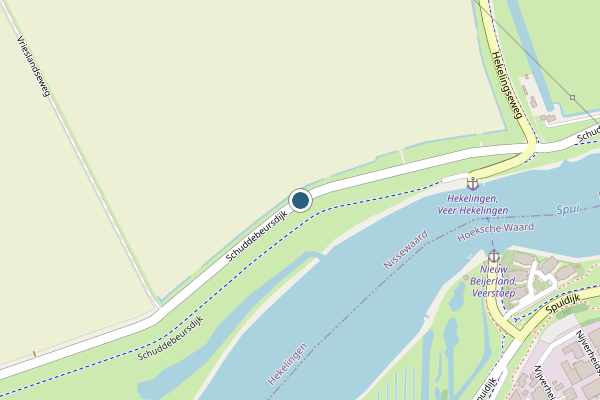 Politie-melding op Schuddebeursdijk, Hekelingen op 2 augustus, kaart-overzicht