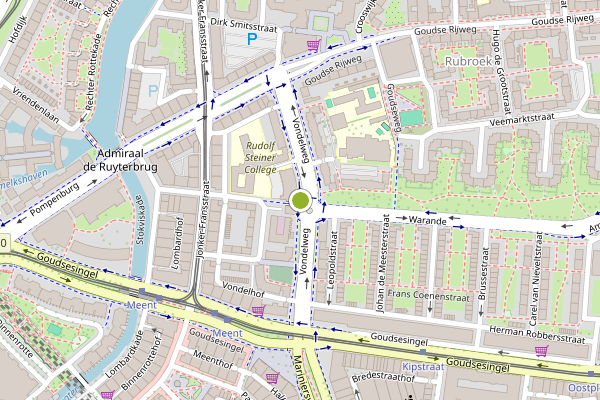 Ambulance-melding op Vondelweg, Rotterdam op 2 augustus, kaart-overzicht