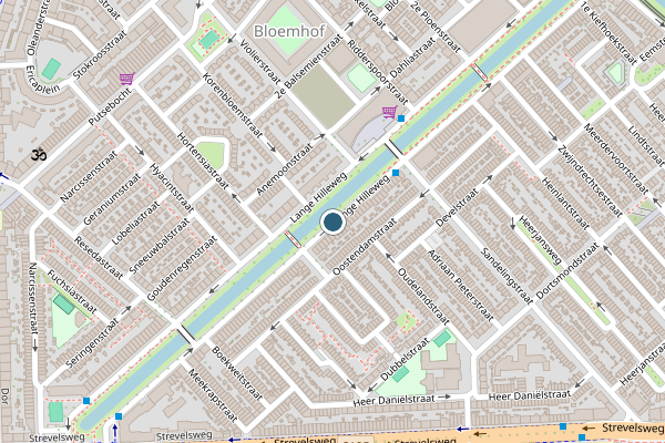 Politie-melding op Lange Hilleweg, Rotterdam op 2 augustus, kaart-overzicht