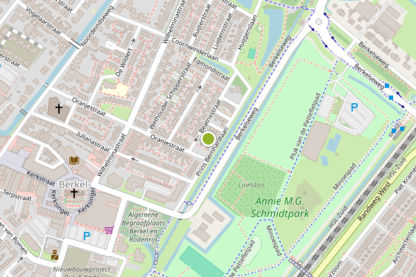 Ambulance-melding op Irenestraat, Berkel en Rodenrijs op 19 mei, kaart-overzicht