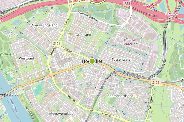 Ambulance-melding op Hoogvliet op 2 augustus, kaart-overzicht