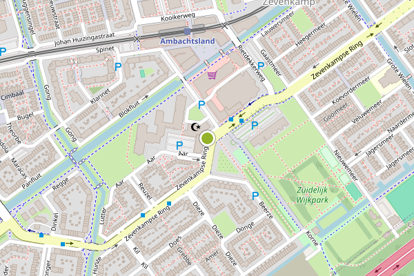 Ambulance-melding op Zevenkampse Ring, Rotterdam op 2 augustus, kaart-overzicht