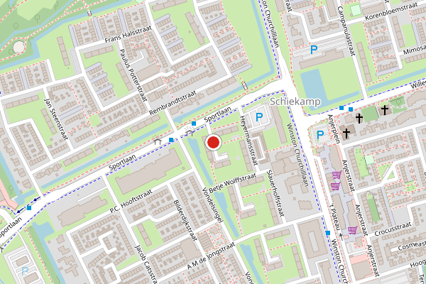 Brandweer-melding op Menno ter Braakstraat, Spijkenisse op 2 augustus, kaart-overzicht