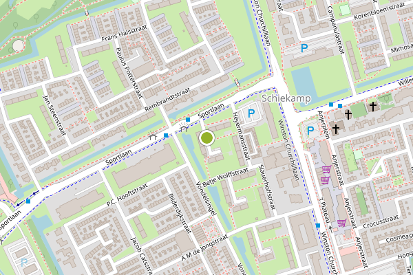 Ambulance-melding op Menno ter Braakstraat, Spijkenisse op 2 augustus, kaart-overzicht