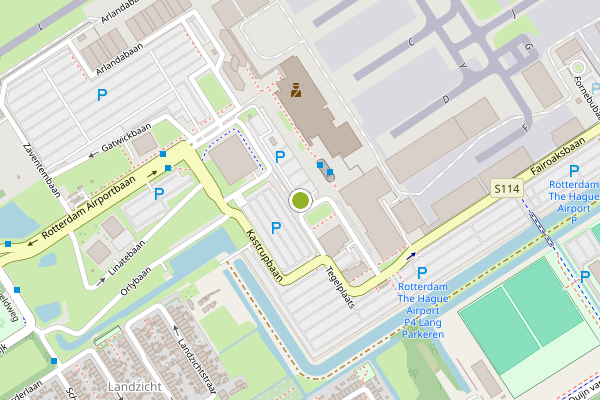 Ambulance-melding op Airportplein, Rotterdam op 2 augustus, kaart-overzicht