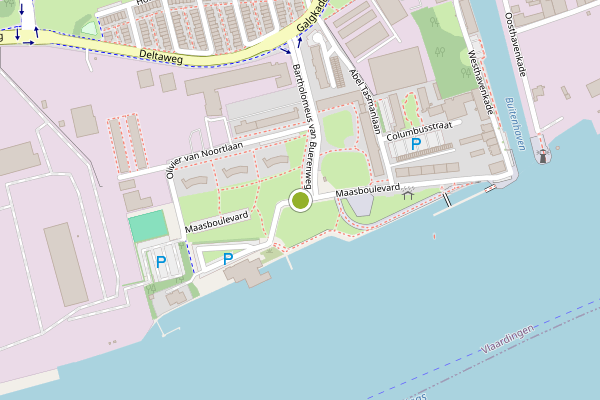 Ambulance-melding op Maasboulevard, Vlaardingen op 2 augustus, kaart-overzicht