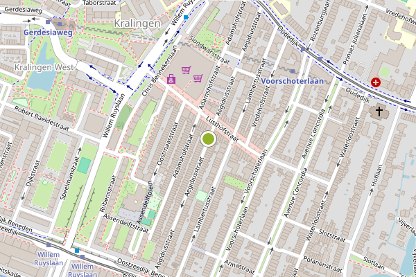 Ambulance-melding op Aegidiusstraat, Rotterdam op 2 augustus, kaart-overzicht
